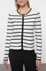 Women's Fashionable Stylish Cardigan Ecru Wide Fit Soft Textured Jacket Look Knitwear Cardigan