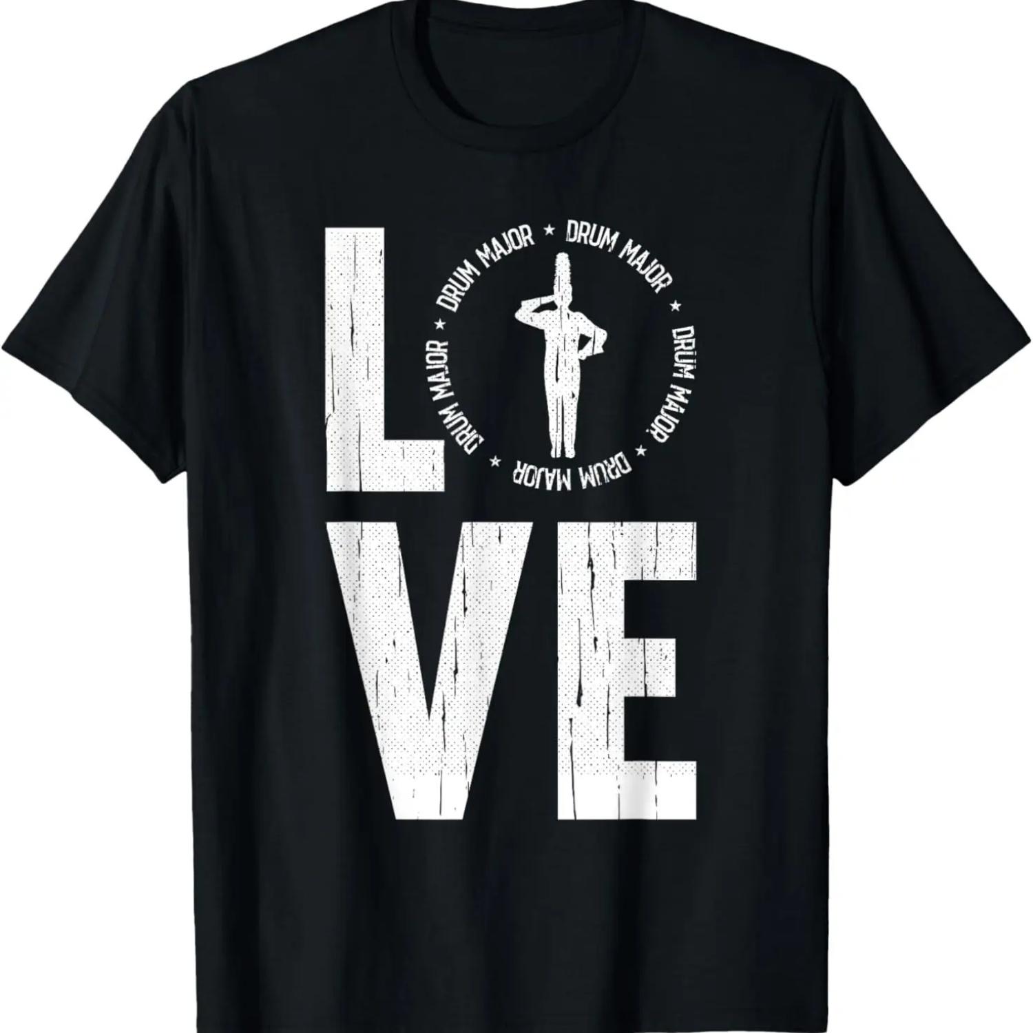 

Love Drum Major Cool Marching Band Director T-Shirt XXXXXL