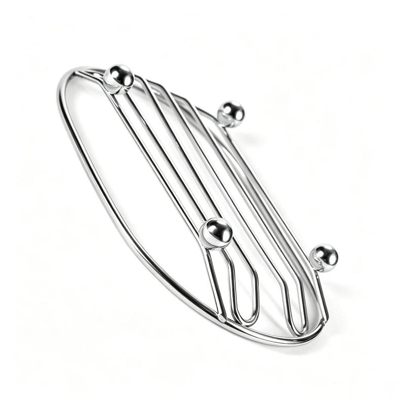 Stainless Steel Soap Dish Holder Rust Proof Self Draining No Punch for Bathroom Shower, Rental Friendly Home Use