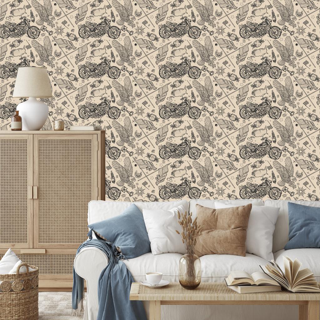 Motorcycles Wallpaper for Living Room and Bedroom 50x1000