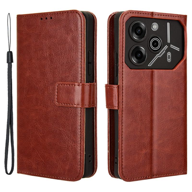 For TECNO Pova 6 Pro 5G LI9 Case Crazy Horse Texture Wallet Leather Phone Cover