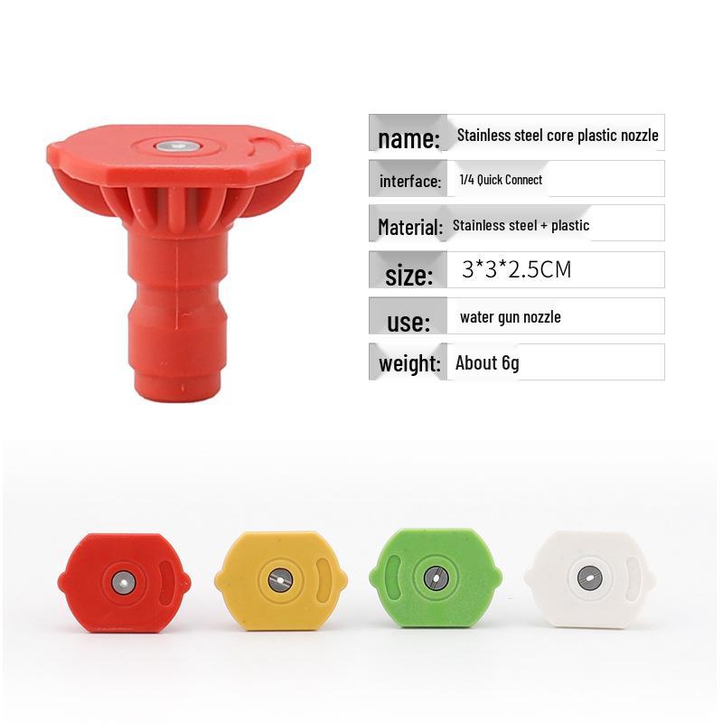 High Pressure Car Washer with Lithium Battery, 5-Color Nozzle, Fan-Shaped Head, and 1/4 Quick Connectors