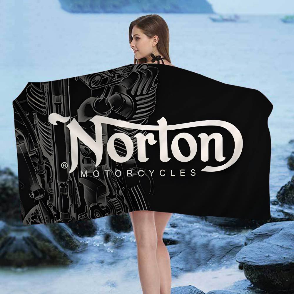 N-NORTONS Motorcycle Big Microfiber Beach Towels Quick Dry Towel Sand Beach Towels Pool Towel For Travel Swim Pool Yoga