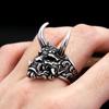 Vintage Prajna Skull Ring For Men Stainless Steel Punk Gothic Jewelry Unique Biker Amulet Gift
