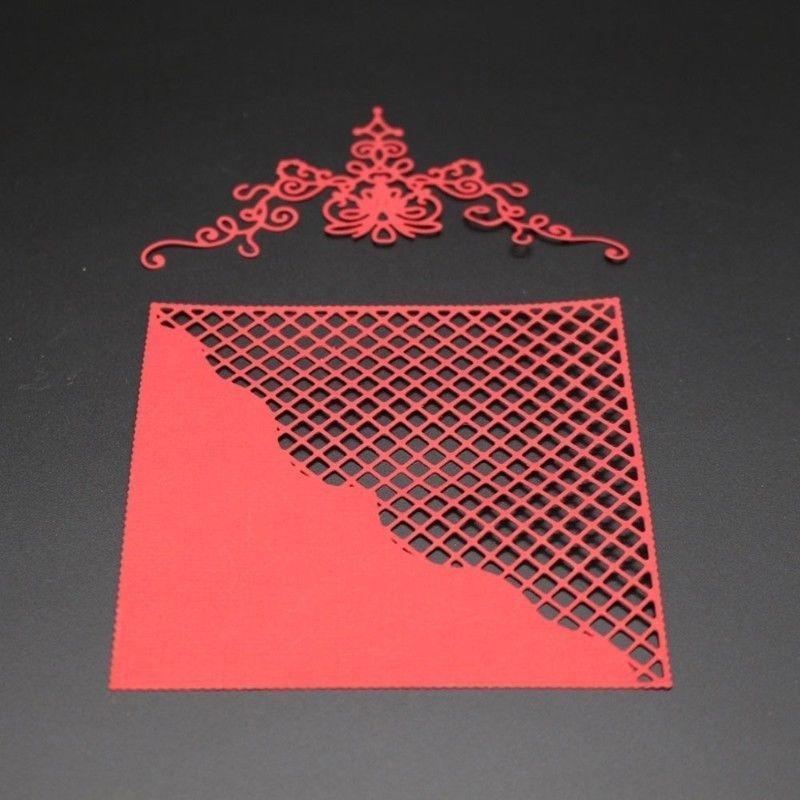 Lace Cover Square Frame Cutting Dies Metal Stencil DIY Scrapbooking Album Paper Card Embossing Craft Template