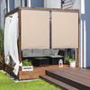 Outdoor Roller Blind 2.5 X 1.6 m with Crank Handle, Aluminium and 280g/M² Polyester, Cream