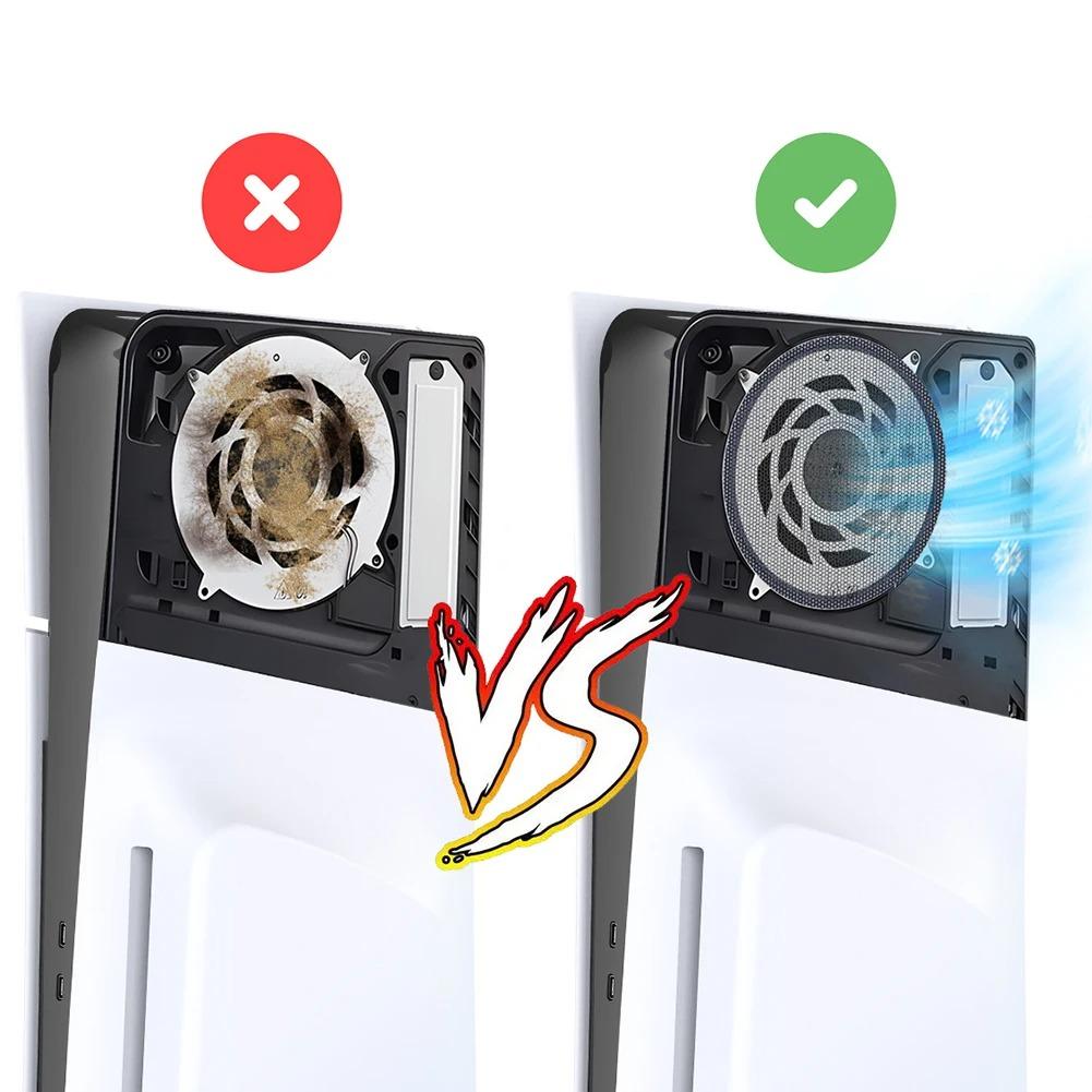 Dust Filter for PS5 Fan, Easy To Use, New Breathable PS5 Cooling Fan Dust Cover, Dust Protector Cover Kit for PS5 Heatsink Fan