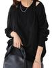 Antiqua Layered Knit Top One Size Black Women's YP-00134, 05,