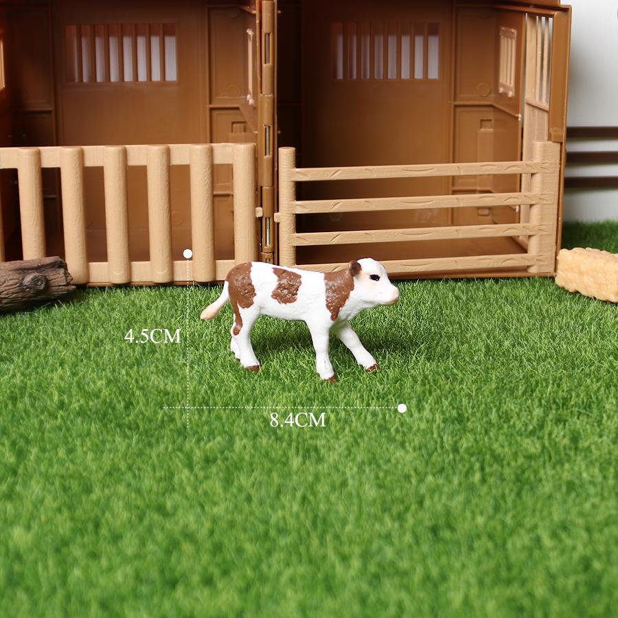 Simulering Gård Verden melkeku Storfe Okse Kalv yak Moskusokse Pedagogisk dyremodell figur leketøy hjemmedekor Gave Til Barn