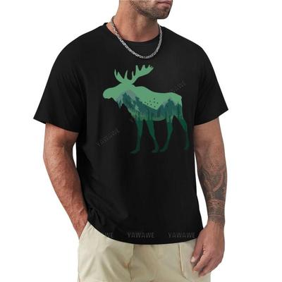 Moose Lovermoose Gift Animal Moose Nature In Alaska Elk TShirt Aesthetic Clothes Korean Fashion Mens Clothes