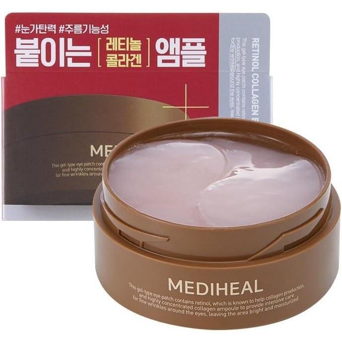 MEDIHEAL Retinol Collagen Eye Ampoule Patch 60P 103g Mask Gel Pack Dullness Elasticity Tone Up Care Under Wrinkle