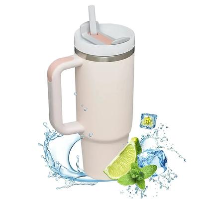 40oz Insulated Tumbler Acuum Cup 2.0 Thermal Mug for with Handle Straw Stainless Steel Hot and Cold Coffee Drinks