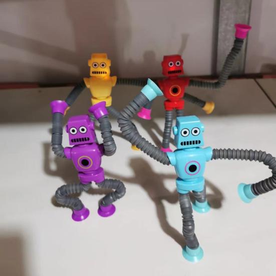 Interesting with Suction Cups Anti-Anxiety Vent Toy Kid Telescopic Fidget Pipe Sensory Children Stretch Tube