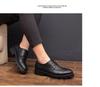 Men's All-Season Pointed Toe Leather Shoes - Korean/British Style, Casual Business Lace-up