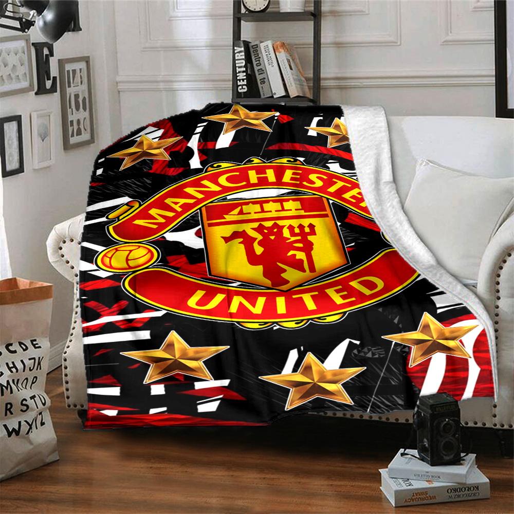 Manchester Blanket Soft Cozy Great for Couch Picnics Sofa Four Seasons Multipurpose Digital Print Best Holiday Gift for Friends Family