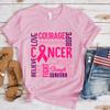 Hot Breast Cancer Awareness Cancer Letter Printed T Shirts Women Men Casual Short Sleeve Summer Tops