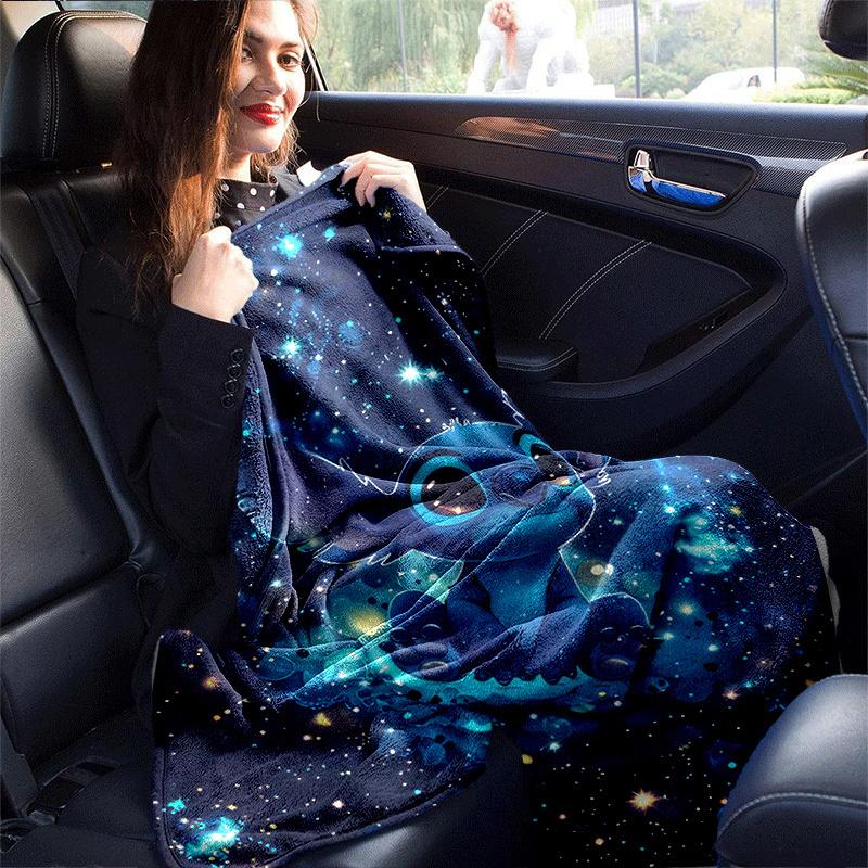 1pc Stitch Printing Blanket - Soft, All-Season Throw for Living Room, Bedroom,Travel