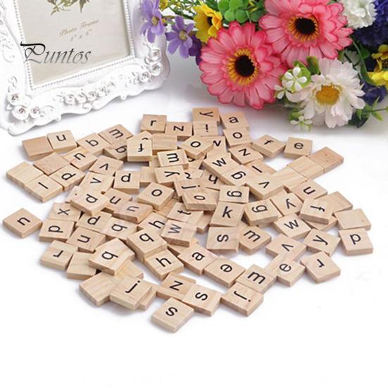 100 шт. деревянные плитки с алфавитом — фото 11