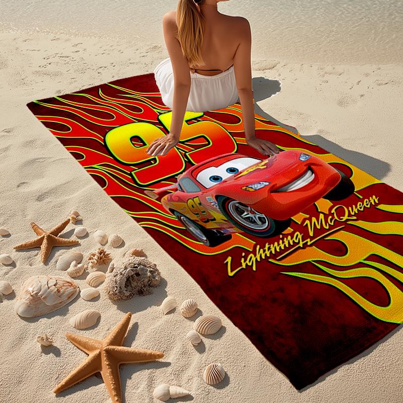 Ultra-Soft Beach Towel with Cars Theme,Ideal for Pool - Camping, Diving - Perfect Travel Essential, Vibrant Beach Towel.