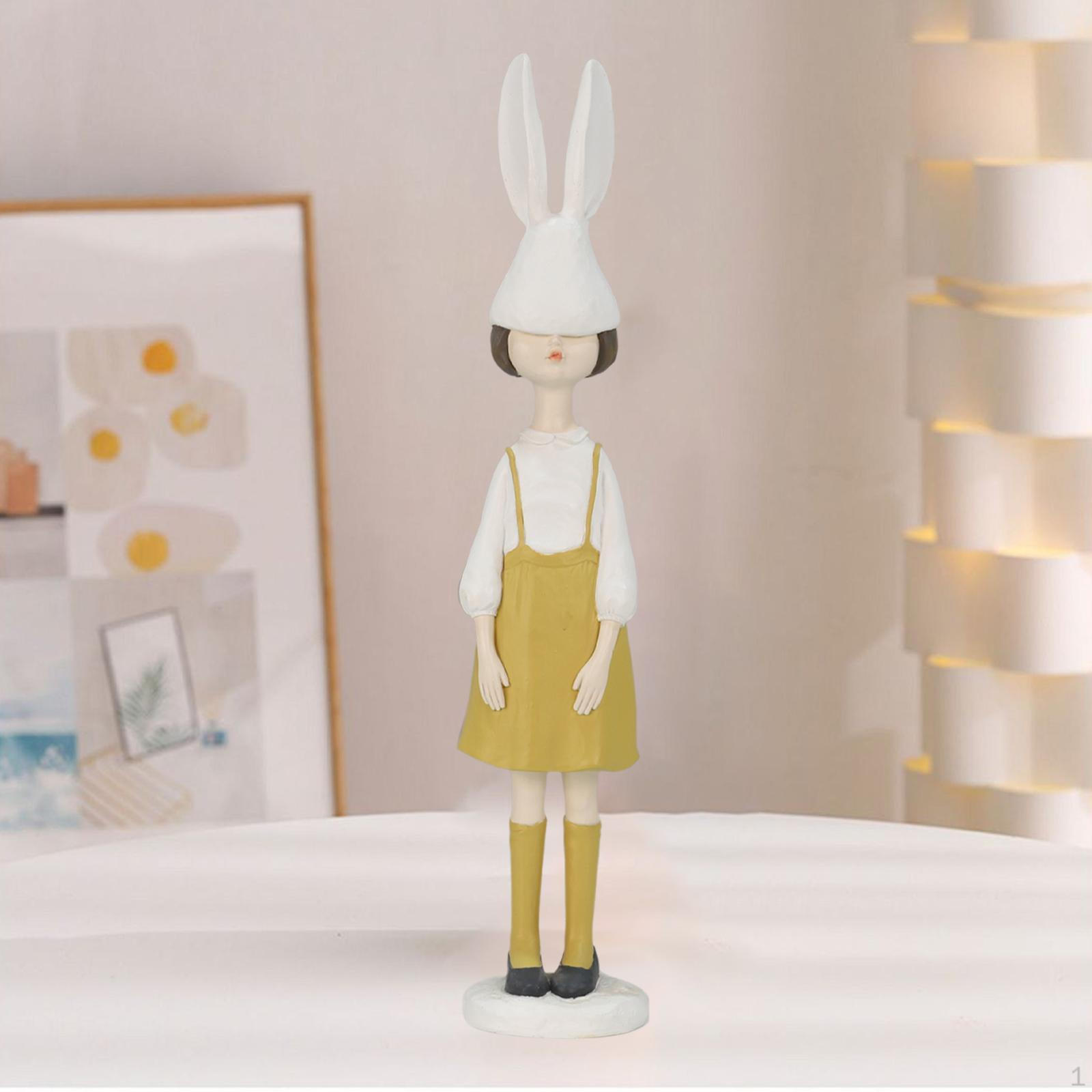 

Статуэтка Девочки Декоративная Коллекционная Фигурка Украшение Скульптура для Входного Шкафа Спальни жёлтый