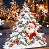 Reusable Electrostatic Window Film Xmas Tree Santa Sticker, Static Cling Snowy Elk Christmas Decals for Home Decal, Removable Waterproof PVC
