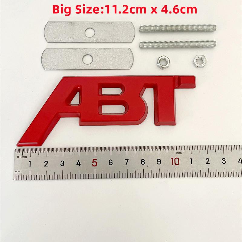 3D Metal ABT Logo Grill Emblem Car Trunk Badge For Hot VW Golf 5 T6 S5 C8 Q8 RS6 SQ5 Q5 Q7 RS4 A3 8V A6 ABT Sticker Accessories