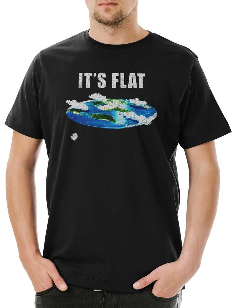 

Flat Earth IV Men s T-Shirt Society Symbol Logo Earth Disc Flat Shield L