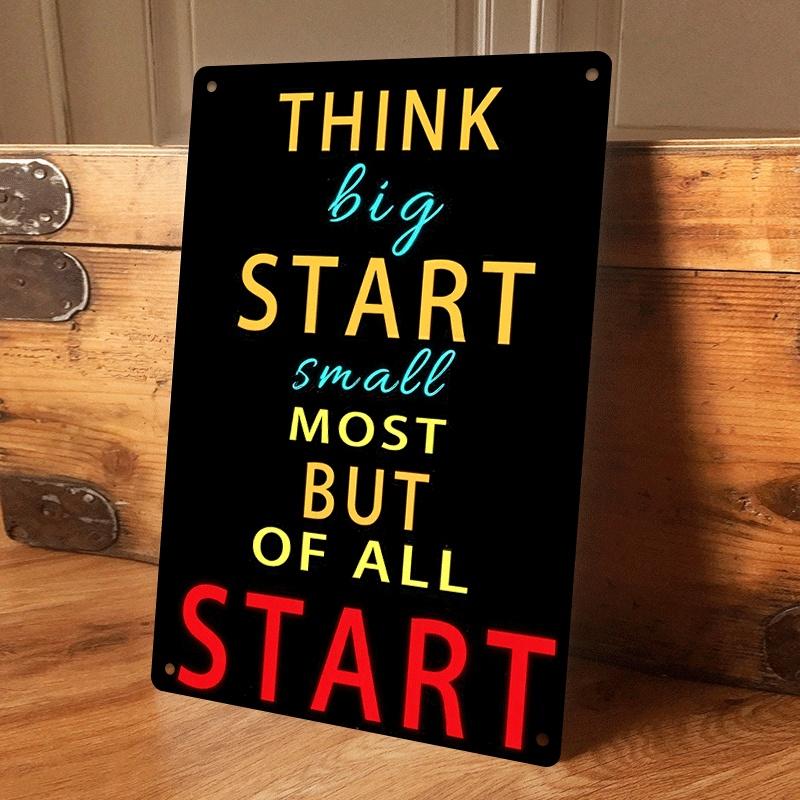 

1 piece of inspirational slogan tinplate wall hanging plaque for home decoration, wall art, creative living room, study, office (as the picture,20x30cm)