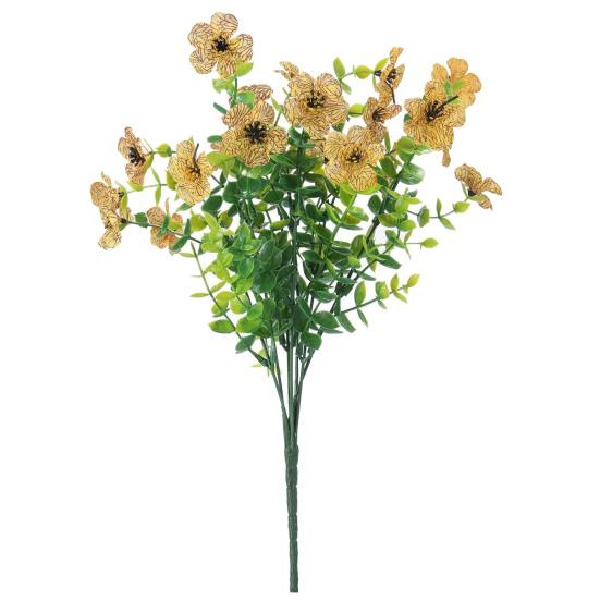 

Искусственный фиолетовый цветок Реалистичная поддельная цветочная ветка Дом Офис Свадебная вечеринка Настольное украшение В помещении На улице Искусственные цветущие растения Декор жёлтый