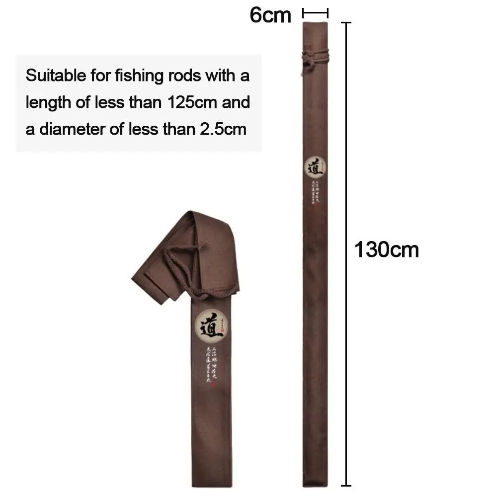 130cm Folding Fishing Bag Canvas Fishing Tackle Bag Crossbody Fishing Rod Bag  Utility Storage