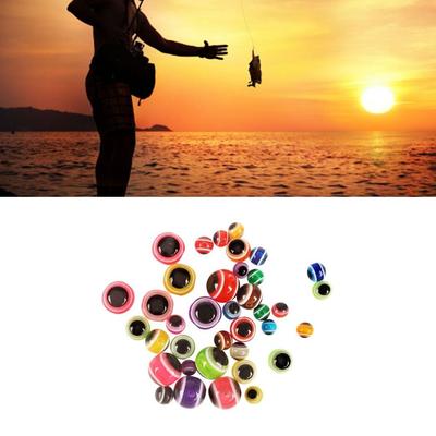 200PCS 5mm 6mm 8mm 10mm Fishing Beads Hard Plastic Fish Eye Beads Freshwater Fishing