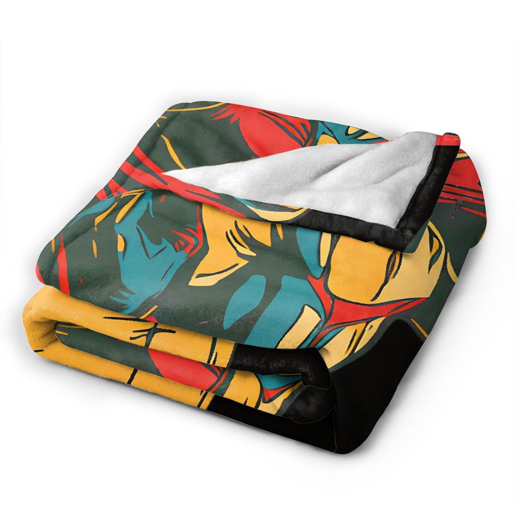 One Punch Man Saitama Anime Graphic Super Warm Blanket Picnic Plush Bedding Throws Print Flannel Bedspread Sofa Bed Cover