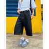 American Retro High Waist Wide Leg Cropped Denim Women's Summer New Arrival Loose High Street Easiest Match Slimming