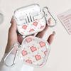 Clear Earphone Cases Cover With Hook Case For Samsung Galaxy Buds 2 3 FE Live 4 Pro 2Pro 3Pro 4Pro Pink Heart