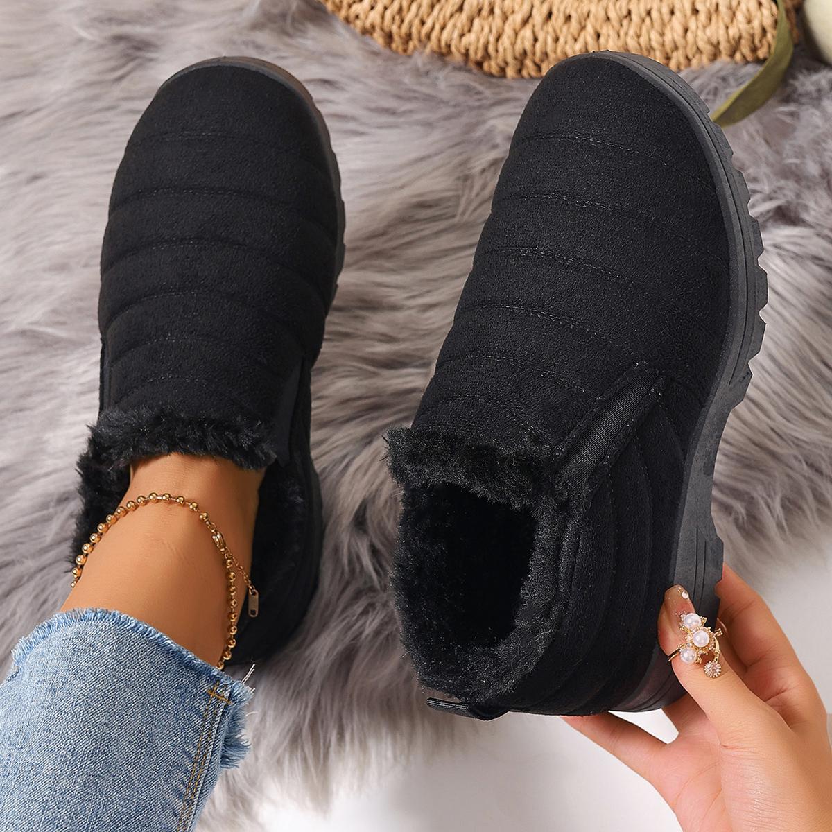 

Women Boots Unisex Winter Waterproof Outdoor Snow Boots Women Slip on Casual Plush Comfortable Shoes for Women Botas De Mujer 41 чорний
