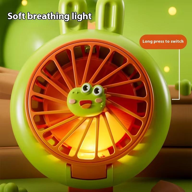 Kids Mini Handheld Fan USB Rechargeable Cute Cartoon Watch Fan Portable Small Fan for Outdoor Indoor Use 3 Speeds