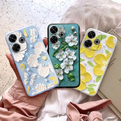 Fashion Flowers Hülle für iPhone Samsung A55 S24 FE S25 M35 A06 Xiaomi Redmi Note 13 Pro 14C Huawei Honor 200 Stoßfeste, kratzfeste, matte Telefonabdeckung