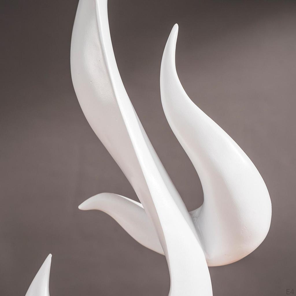 Abstract Flame Figurine for Desktop Display, Resin Sculpture Living Room And Bedroom