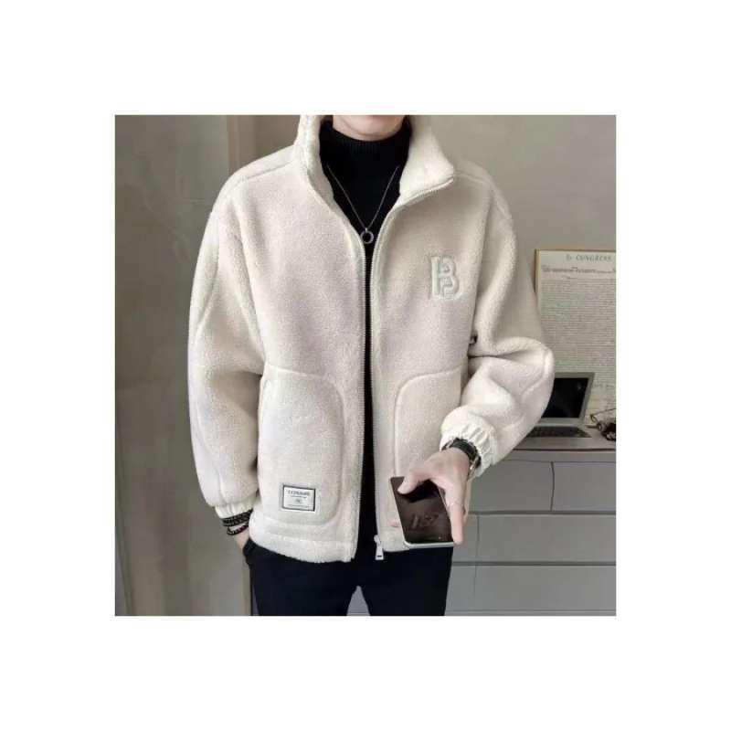 2026 Férfi Báránygyapjú Pamut Dzseki - Megvastagított Bársony Kabát Őszre/Télre Alkalmi Viselet