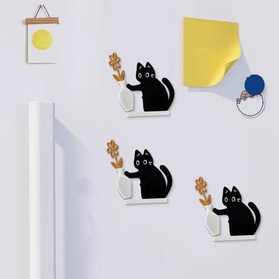 1/2Pcs Cat Whiskers Holder Refrigerator Magnet Cat Hair Miniature Vase Collector Container Pet Memorial Keepsake Decoration