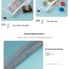 Mesh Pencil Pouches With Transparent Design And Durable Zipper Perfect For School Exams Office Daily Storage