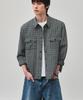 ALYSS Summer Seersucker Two-Pocket Crop Check Shirt [Black]