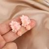 1pair Resin Fabric Fabric Flower Earring Pink Blue White Ear Accessories  Vacation Beach Daily