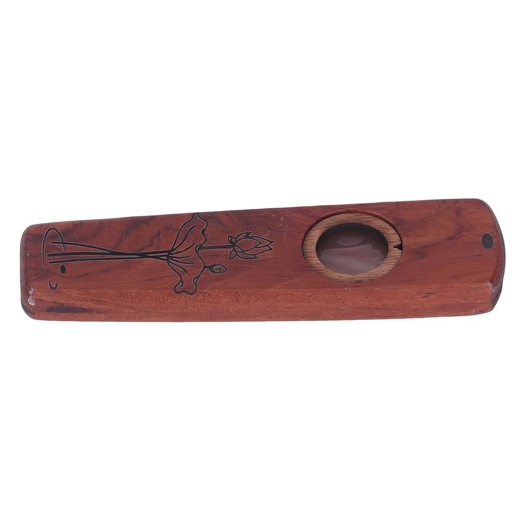 Wood Kazoo Flute Wooden Play Guitar Ukulele Accompaniment Harmonica Diaphragm Wind Instrument Rosewood