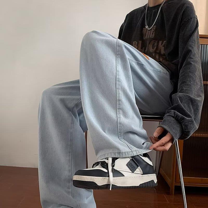 Джинсы мужские JYL Осень Зима Новые Большого размера Модные Карго Свободные Укороченные Афгани Джинсовые L