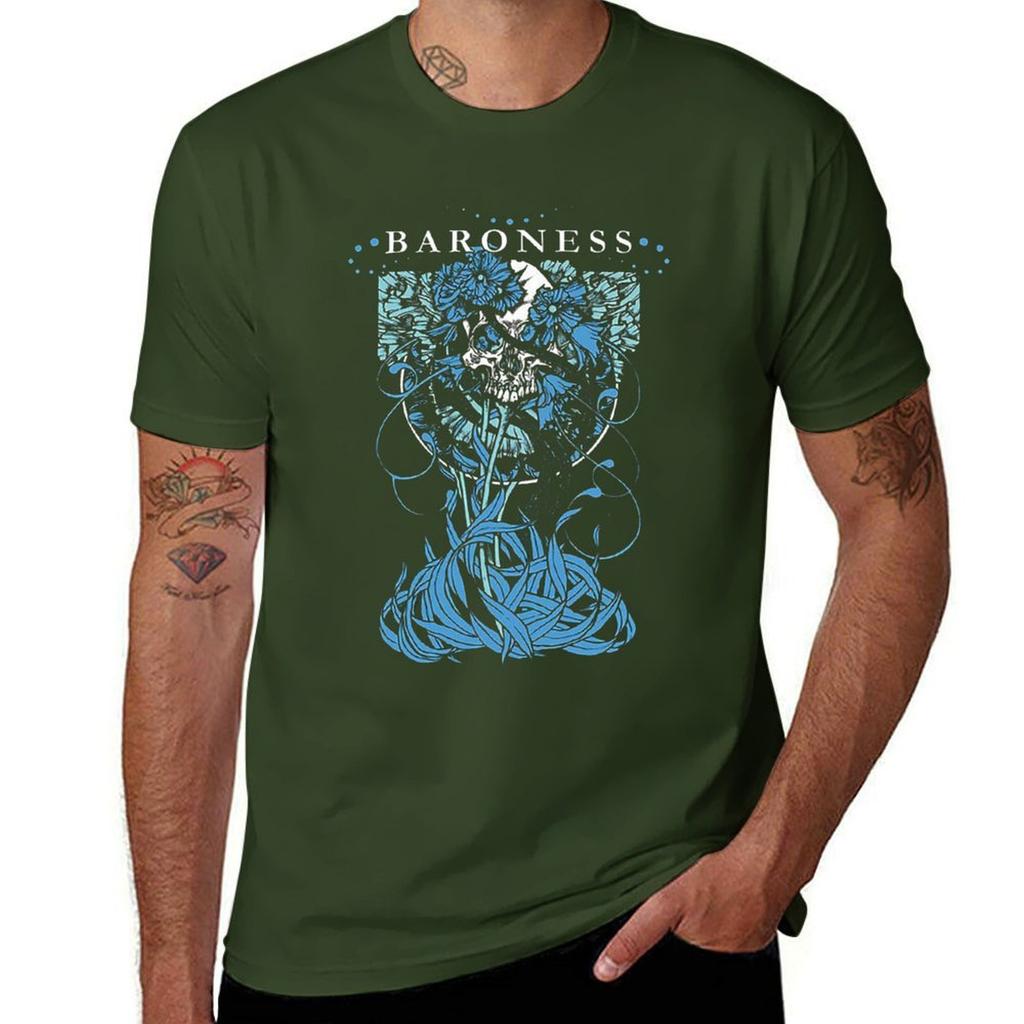 new baroness T-Shirt valentines clothes Luxury man hippie clothes t shirts for men cotton