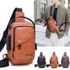 Men's Chest Bag Combination Lock Anti-Theft Crossbody Bag Outdoor Commuter Large Capacity Shoulder Bag