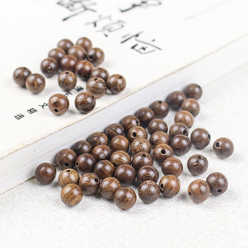 Golden Sandalwood 8MM Loose Beads for Handmade DIY Buddhist Prayer Bracelets - 108 Accessories