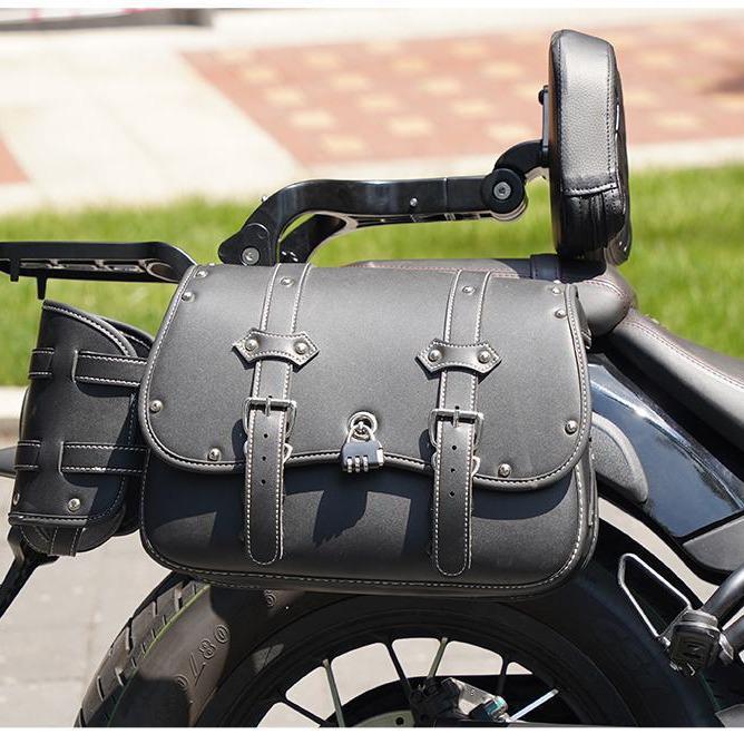 CFMOTO 450clc Upgrade: Anti-Fall Bumper, Retro Side Bag, Helmet Bag, Foldable Backrest, Luggage Rack