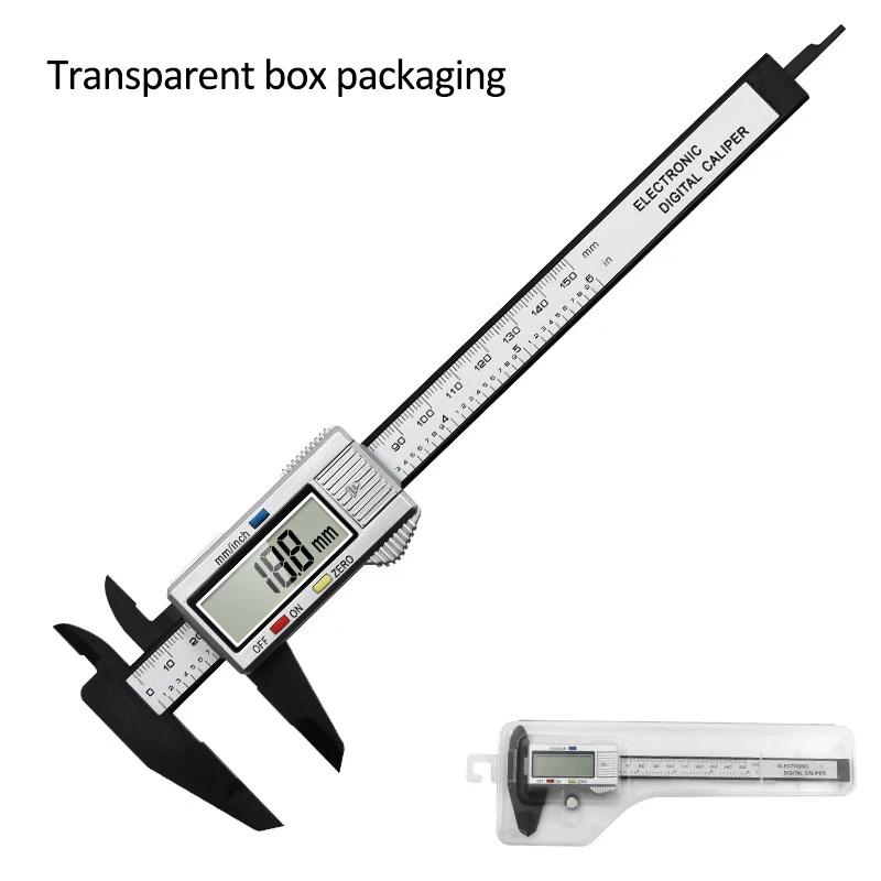 Carbon Fibre Vernier Calipers 0-150mm Accuracy 0.1 Electronic Digital Caliper Plastic Gauge Micrometer Ruler Measuring Tools